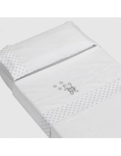 JUEGO SABANAS BEAR GRIS 120 X 60 COTINFANT
