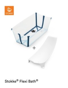 FLEXI BATH + HAMACA TRANSPARENTE AZUL STOKKE STOKKE 2