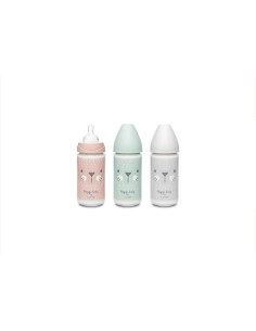 BIBERON VIDRIO 240 RABBIT ROSA 2