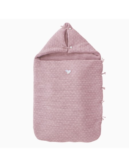 SACO BEBE M5 PUNTO ROSA