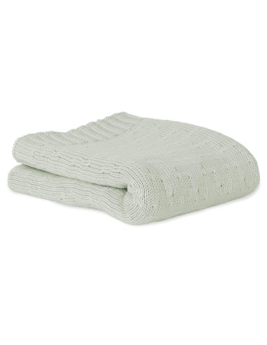 ORGANIC COTTON GRANNY BLANKET GREEN