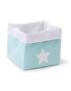 CAJA CANVAS PLEGABLE 32X32X29 VERDE BLANCO