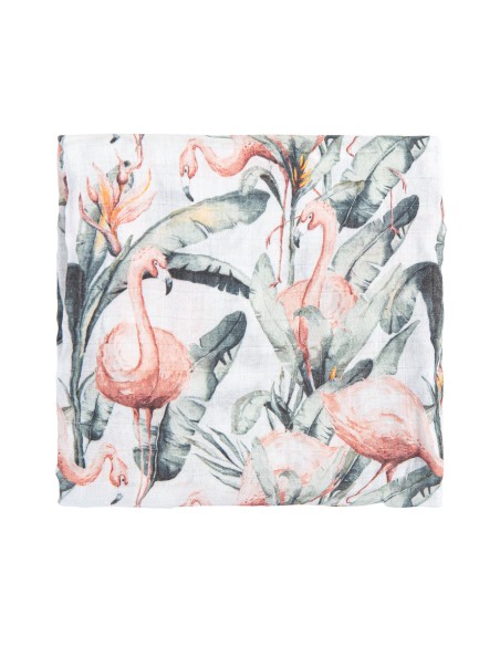 MUSELINA BAMBU 120 X 120 564 FLAMINGO C14 01 BLANCO