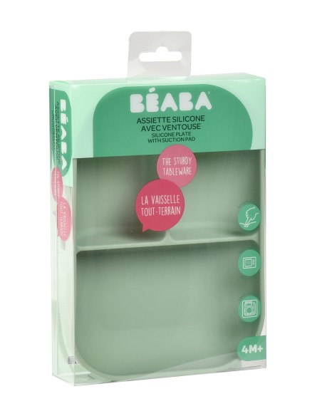 PLATO SILICONA COMPARTIMENTO SAGE GREEN