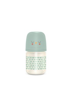 BIBERÓN VIDRIO 120ML BONHOMIA FEATHER VERDE