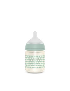 BIBERÓN VIDRIO 120ML BONHOMIA FEATHER VERDE 2