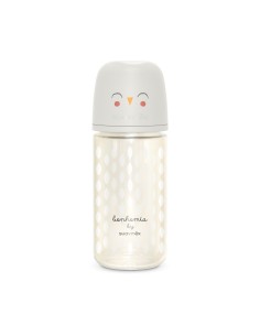 BIBERÓN VIDRIO 240ML BONHOMIA FEATHER BEIGE