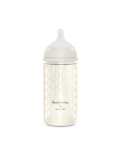 BIBERÓN VIDRIO 240ML BONHOMIA FEATHER BEIGE 2