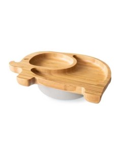 PLATO BAMBOO ELEFANTE GRIS ECO RASCALS