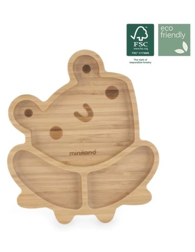 WOODEN PLATE FROG FSC 100%