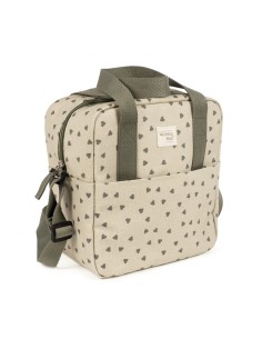 Bolsa Térmica Biberones Bebés Corazones Poppy Musgo 2