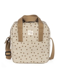 Bolsa Térmica Biberones Bebés Corazones Poppy Canela