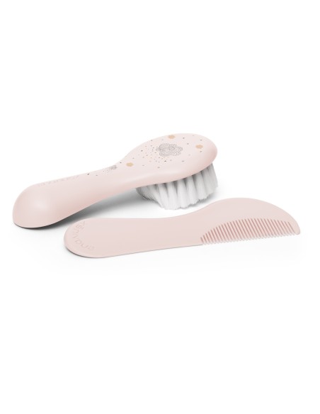 CEPILLO Y PEINE ROSA SUAVINEX