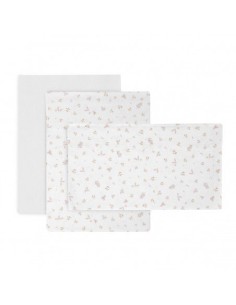SABANA CUNA 3 PCS (CUNA 60) 100X165X1 CM PLUMETI ROSA